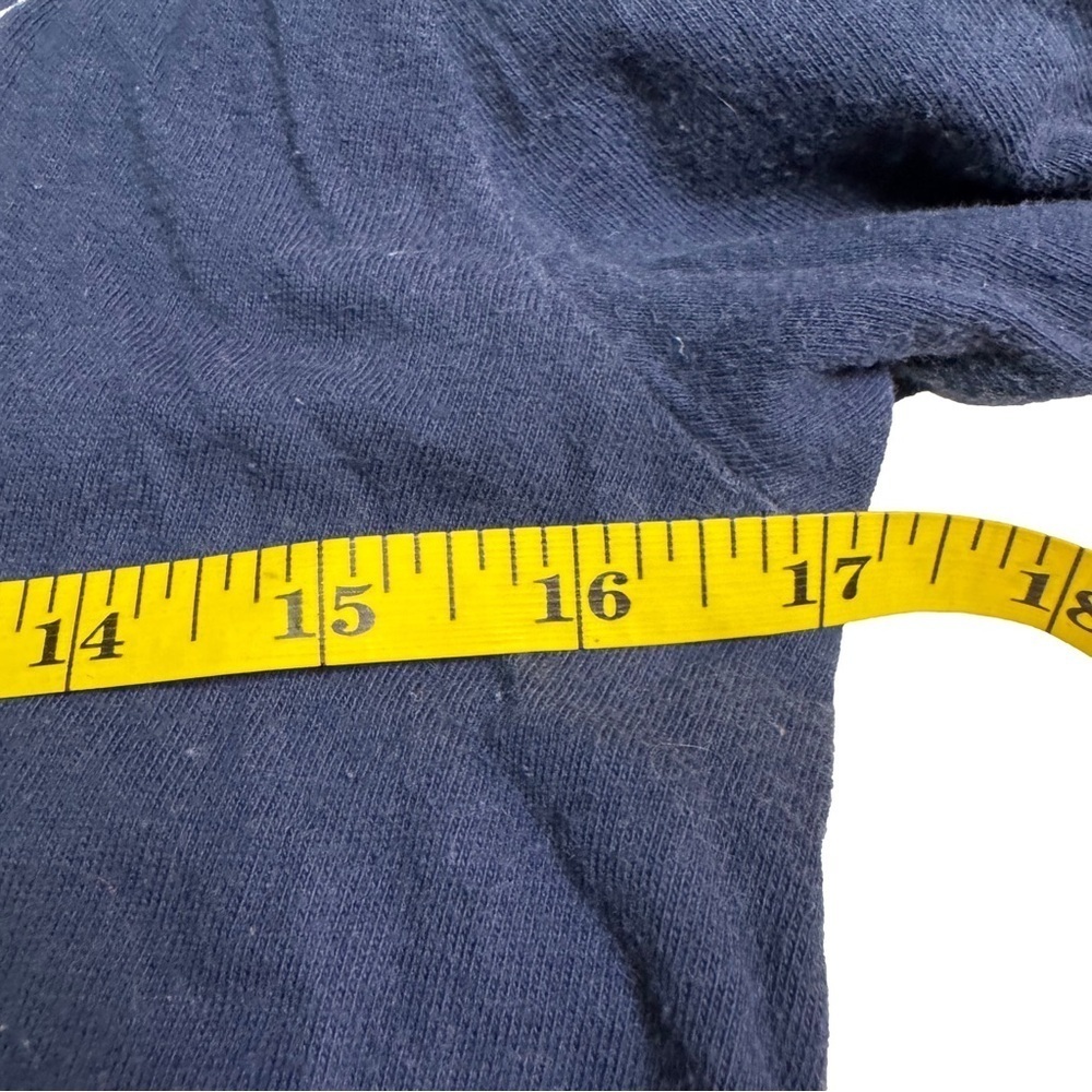 Abercrombie & Fitch Blue Long Sleeve Top Tee Shirt Size Medium Mirrored Graphic - Picture 7 of 11